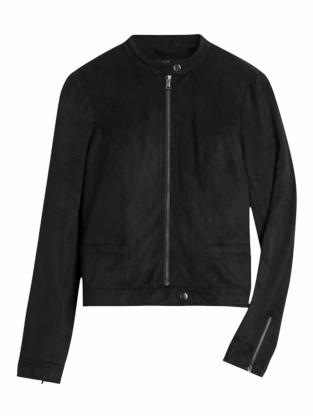 CoffeeShop Valle Black Suede Zip-Front Jacket - Stitch Fix - 3X